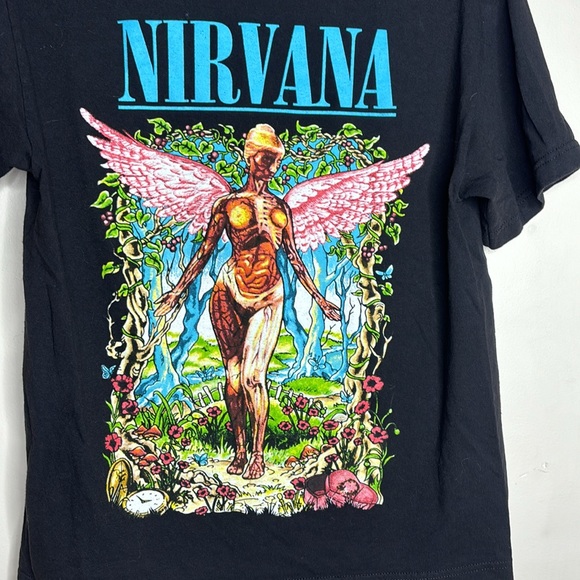 Alstyle | Black NIRVANA Woman W Wings Front Eomans Tom | Concert Tee Size M - Picture 2 of 6
